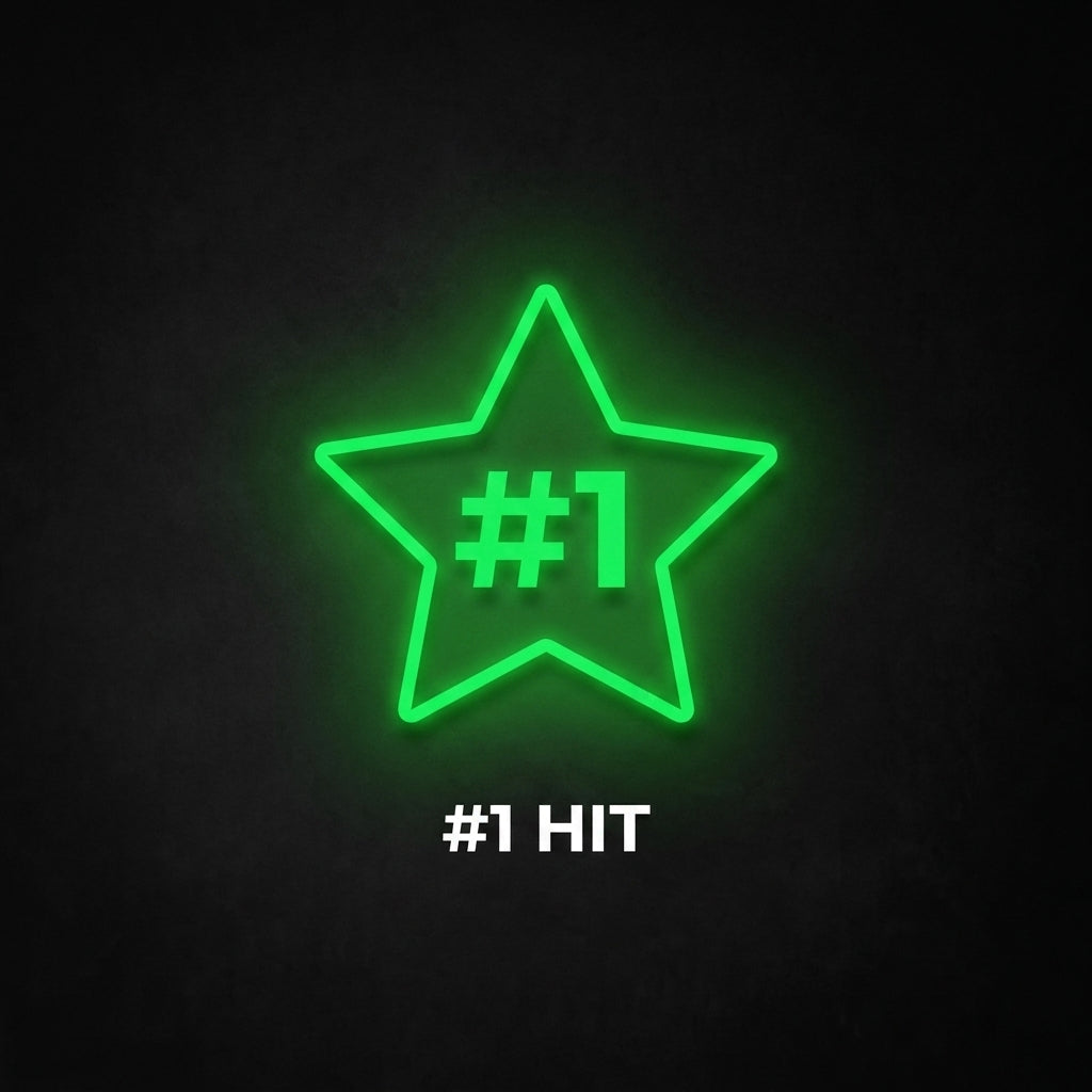 #1 Hit Campaign — neon star emblem