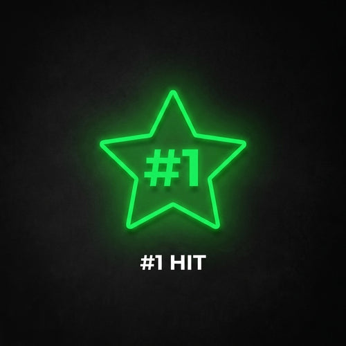 #1 Hit Campaign — neon star emblem