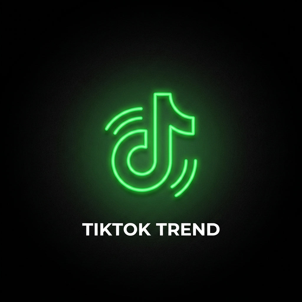 TikTok Trend — neon music note emblem